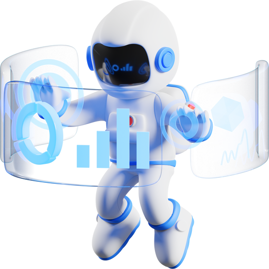 Astro future tech 3d illustration
